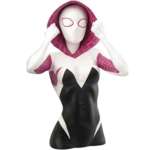 Marvel Comics Spider Gwen Bust Bank Action Figure Coin Bank 7.5" Tall - Picture 1 of 7